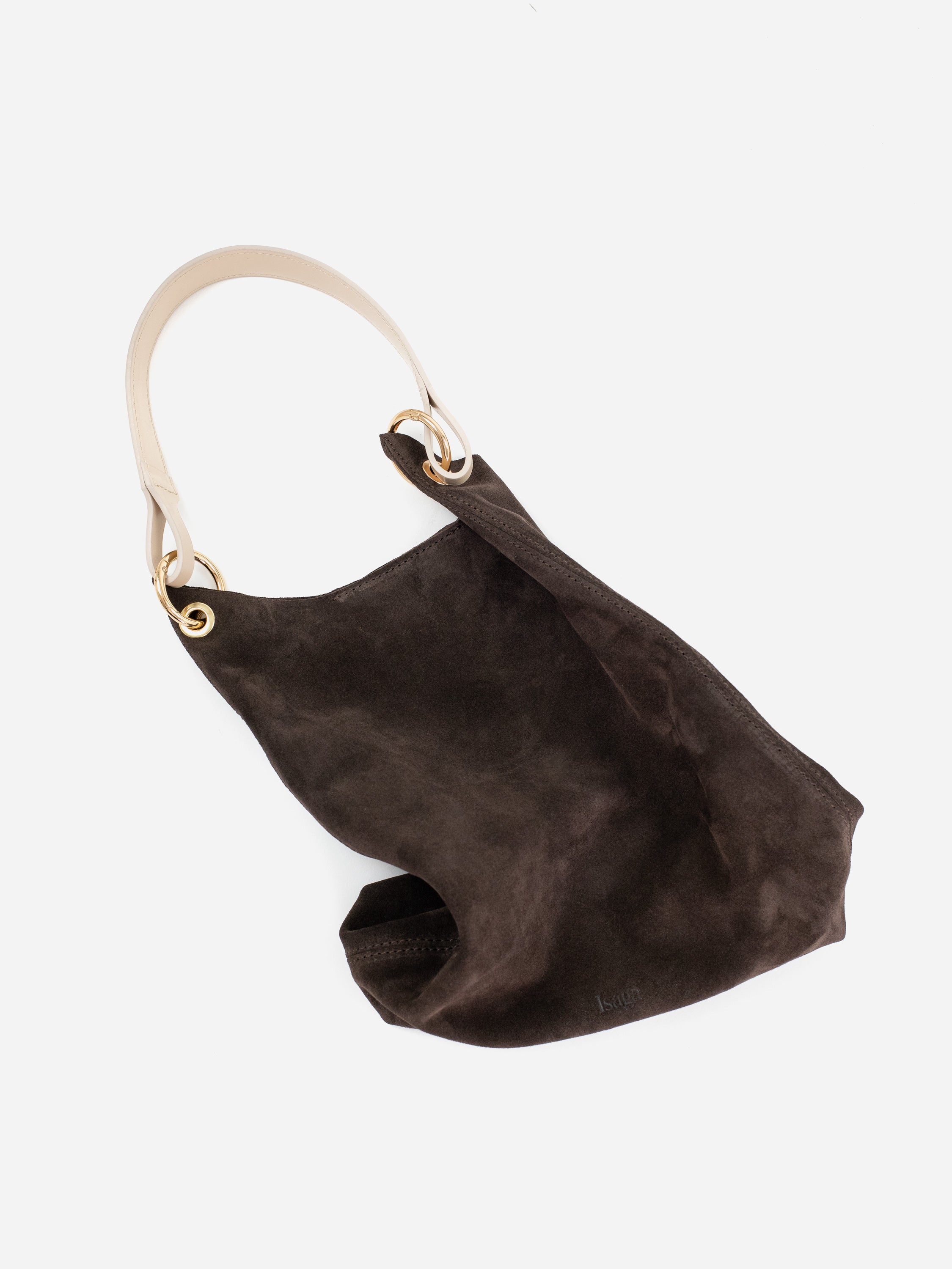 CLARA BROWN SUEDE HANDBAG