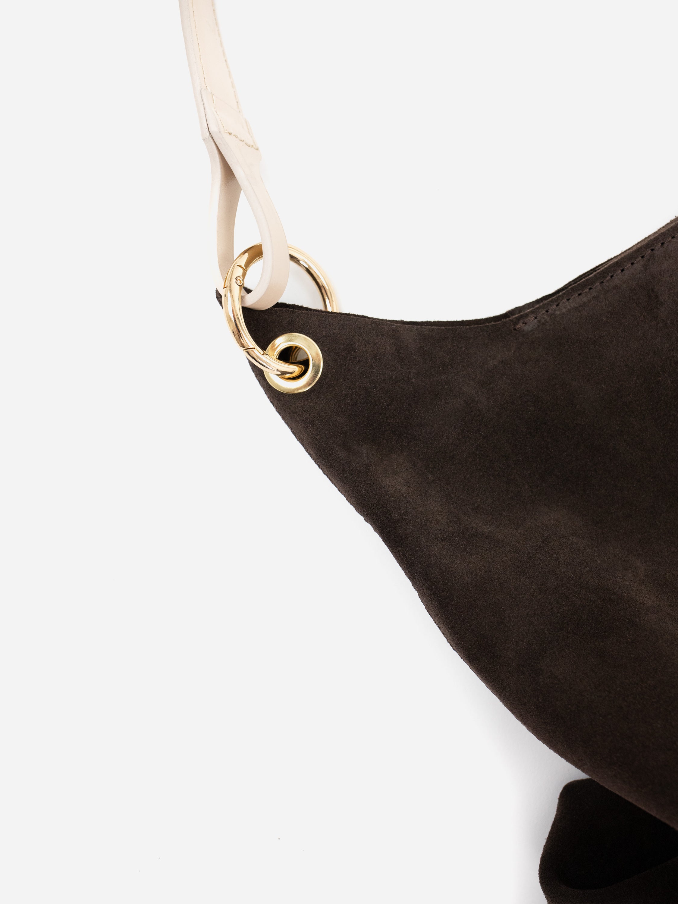 CLARA BROWN SUEDE HANDBAG