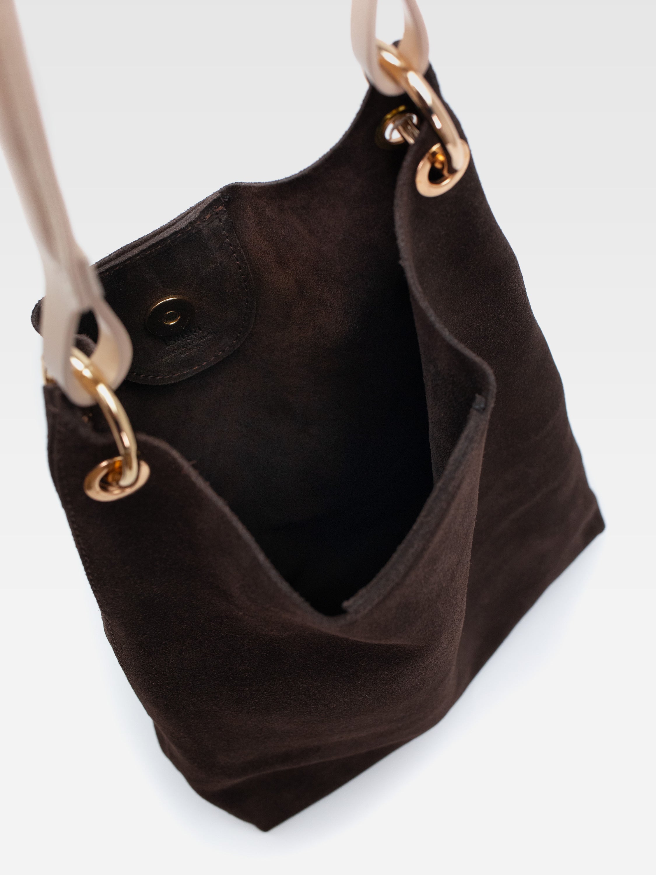 CLARA BROWN SUEDE HANDBAG