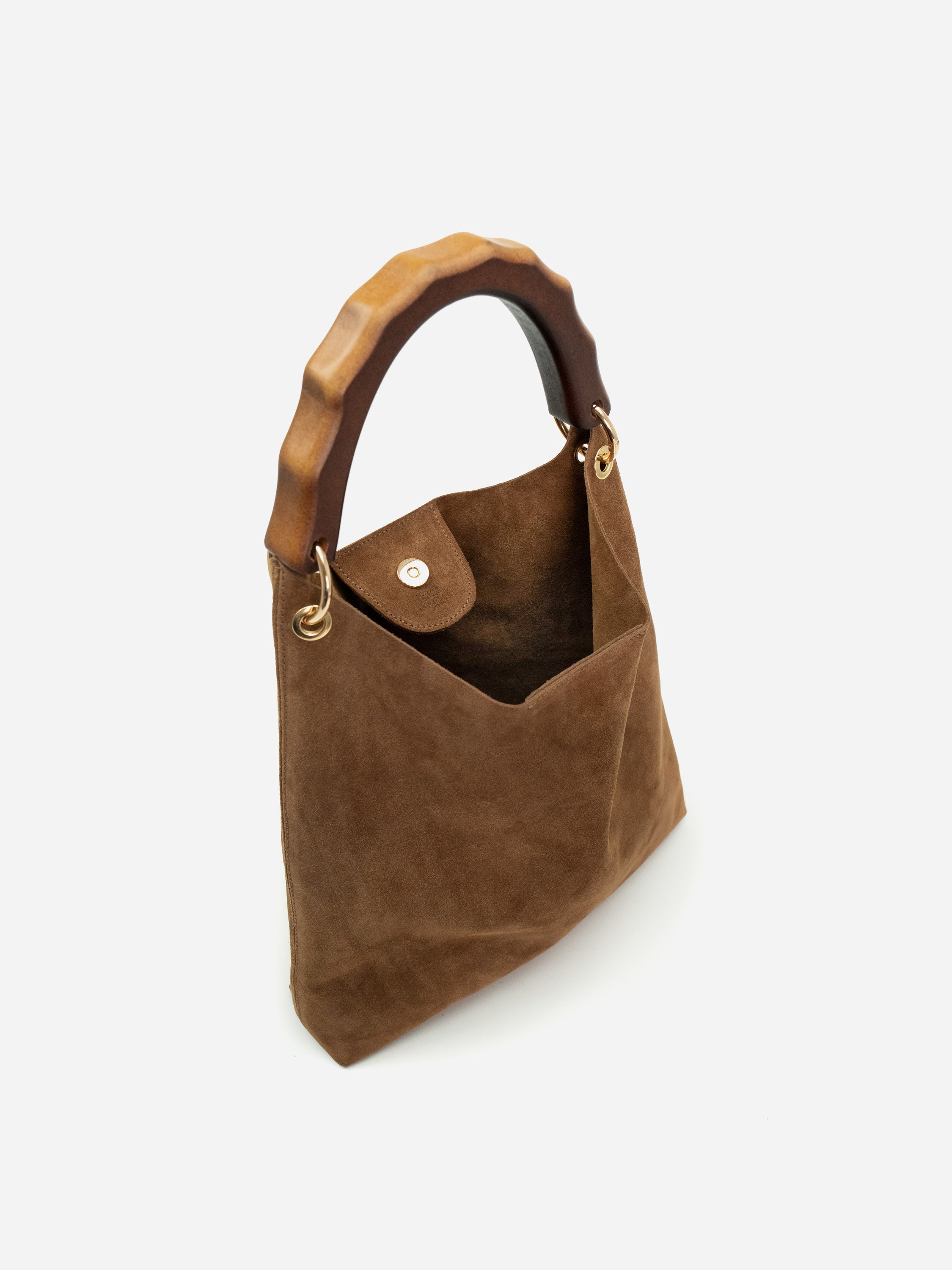 VITÓRIA CAMEL SUEDE HANDBAG