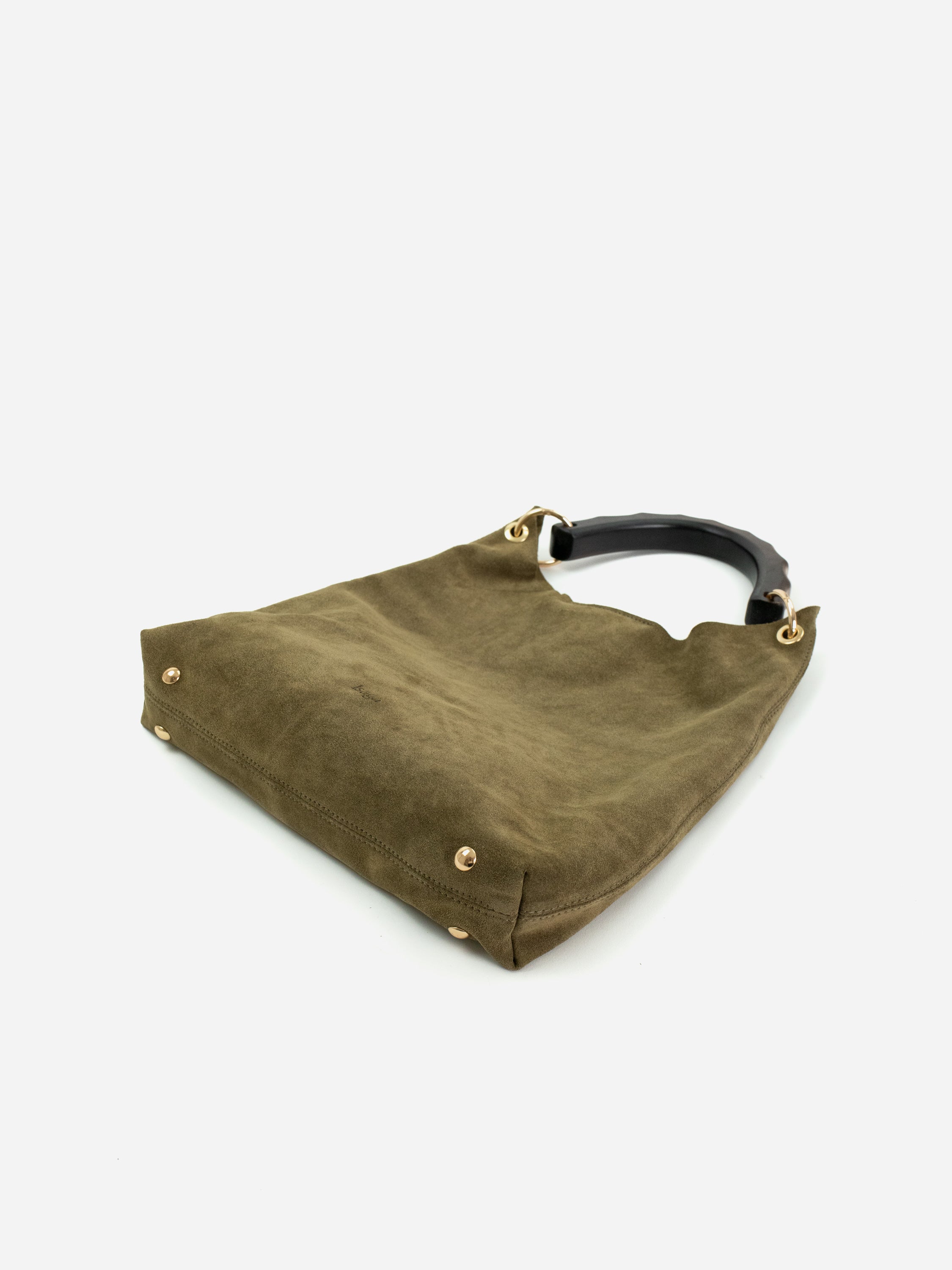 VITÓRIA GREEN SUEDE HANDBAG