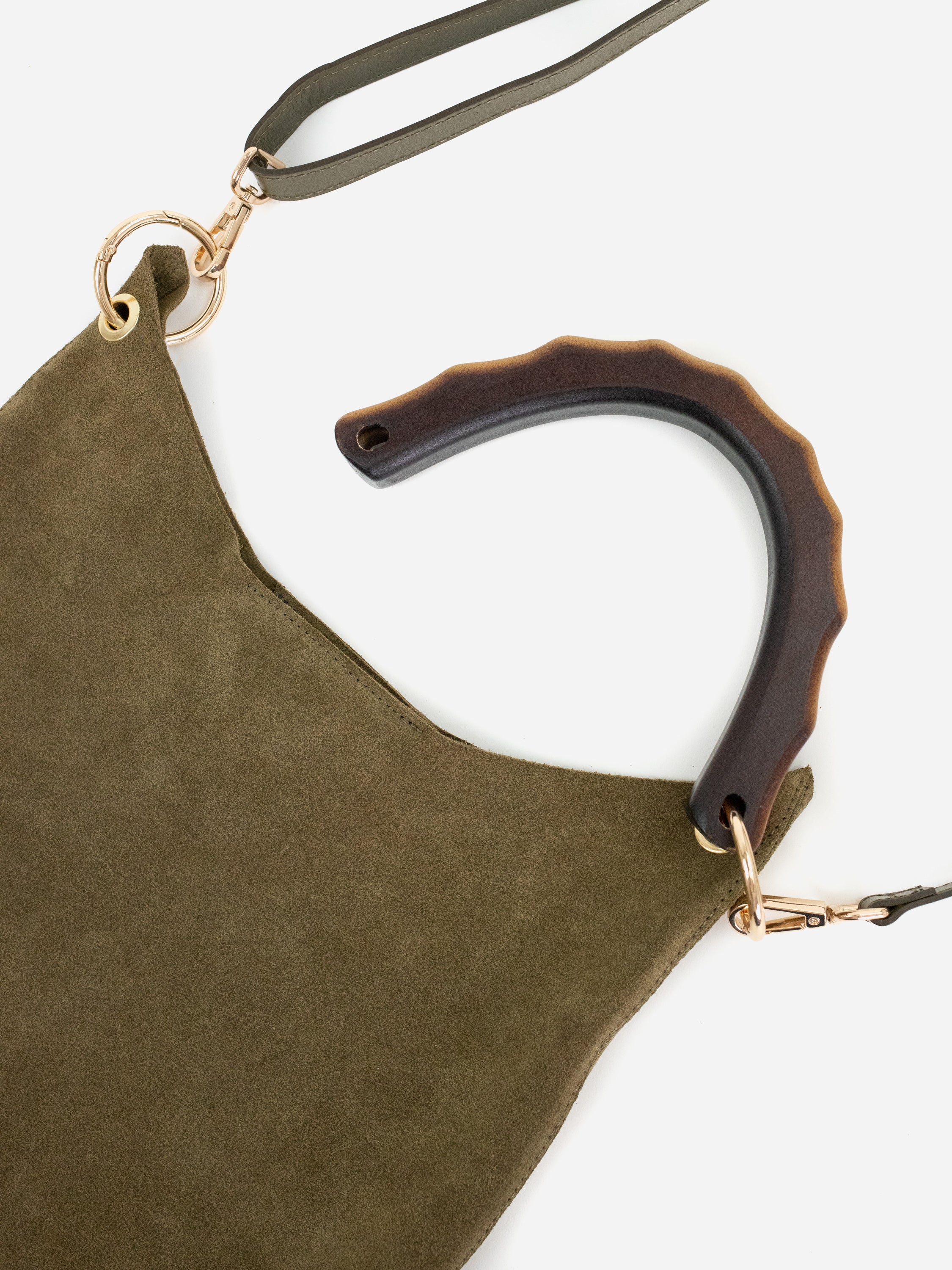 VITÓRIA GREEN SUEDE HANDBAG