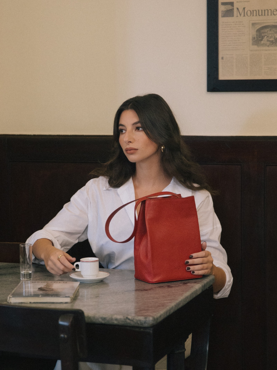 JULIE RED LIPTICK HANDBAG