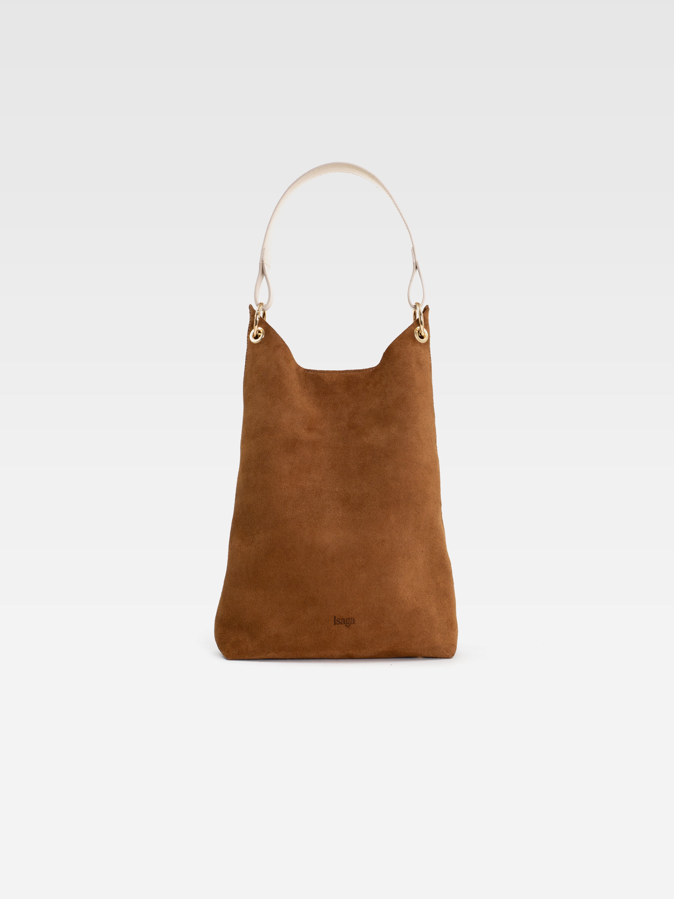 CLARA HONEY SUEDE HANDBAG