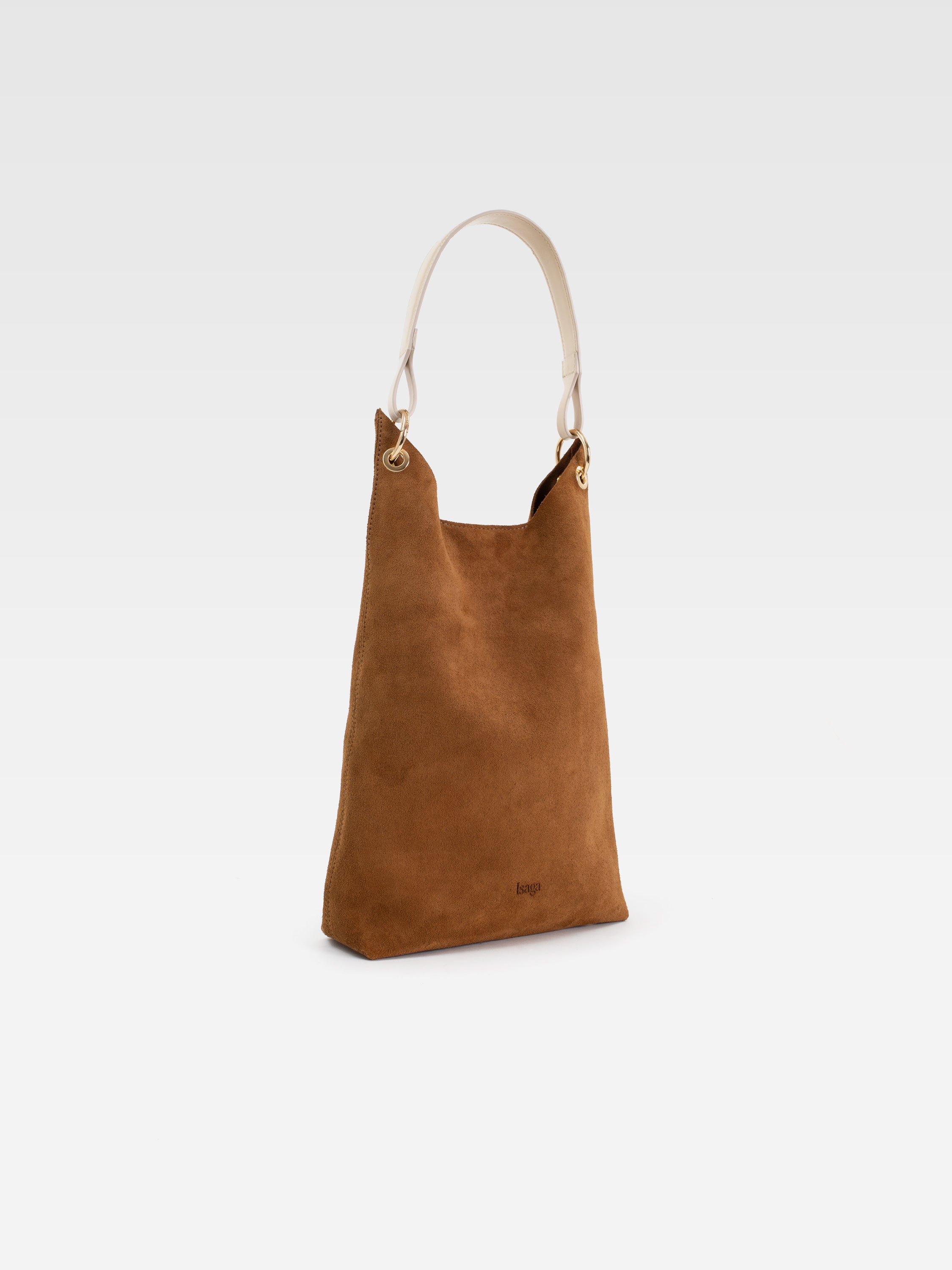 CLARA HONEY SUEDE HANDBAG
