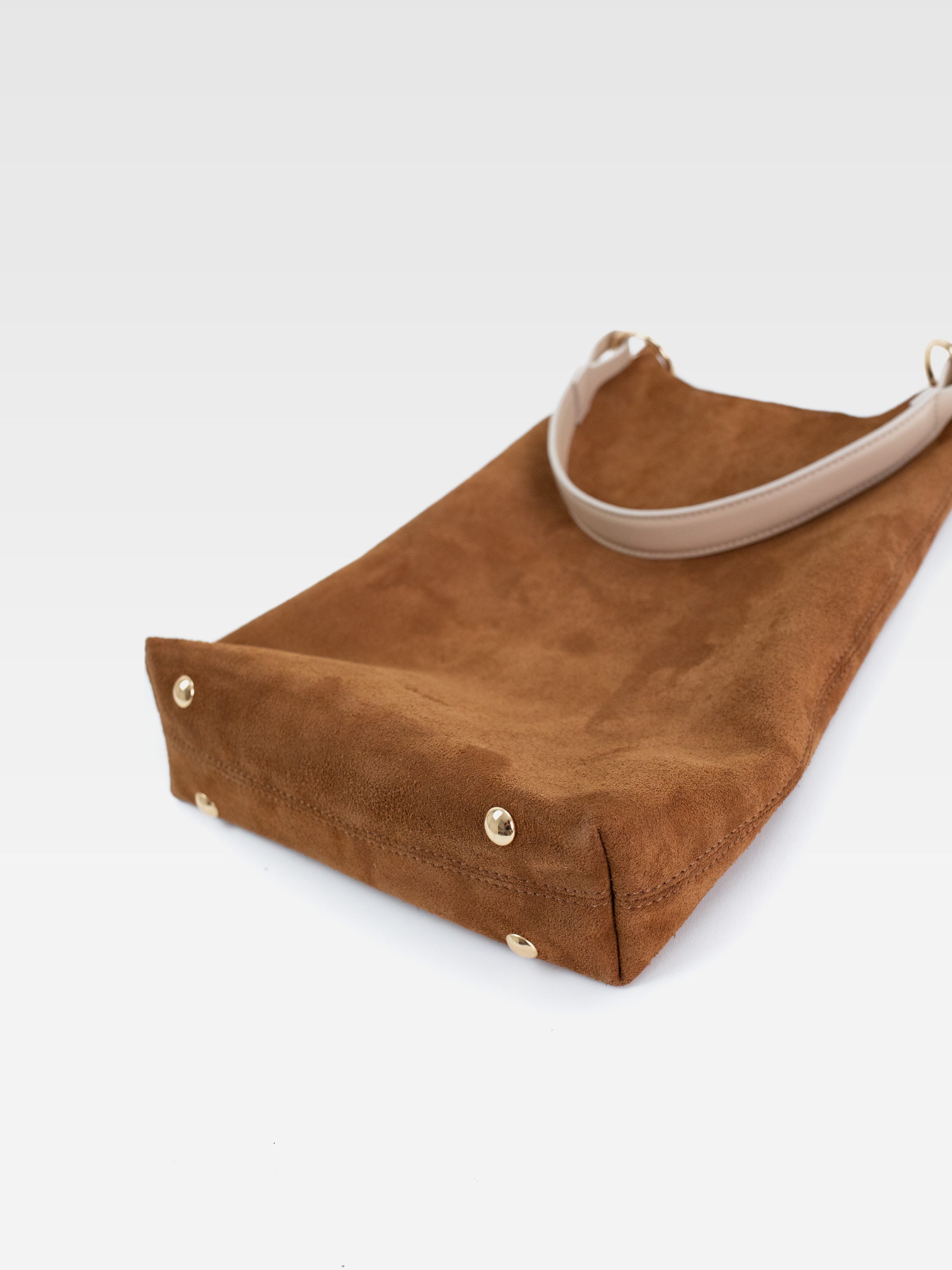 CLARA HONEY SUEDE HANDBAG