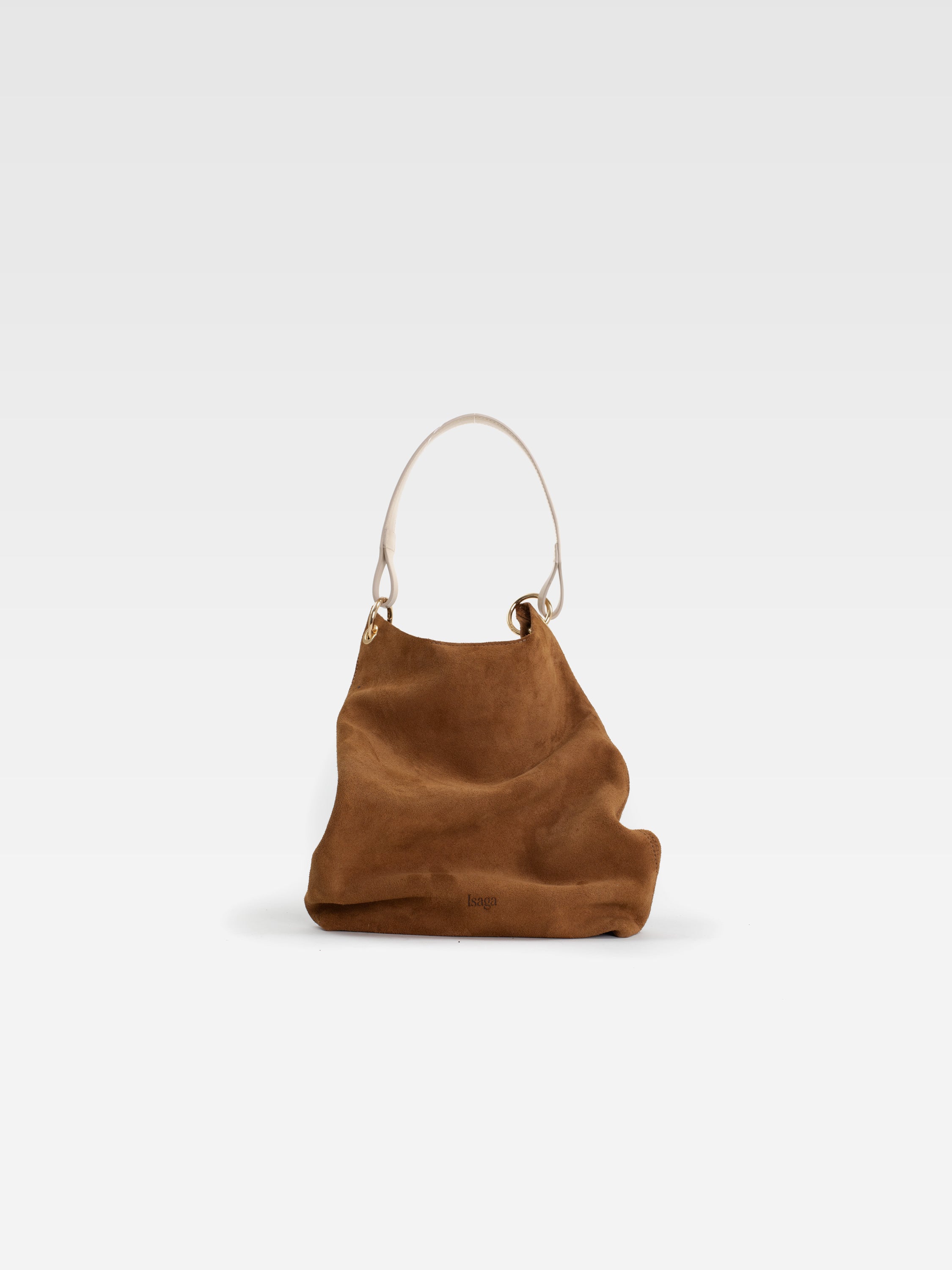 CLARA HONEY SUEDE HANDBAG