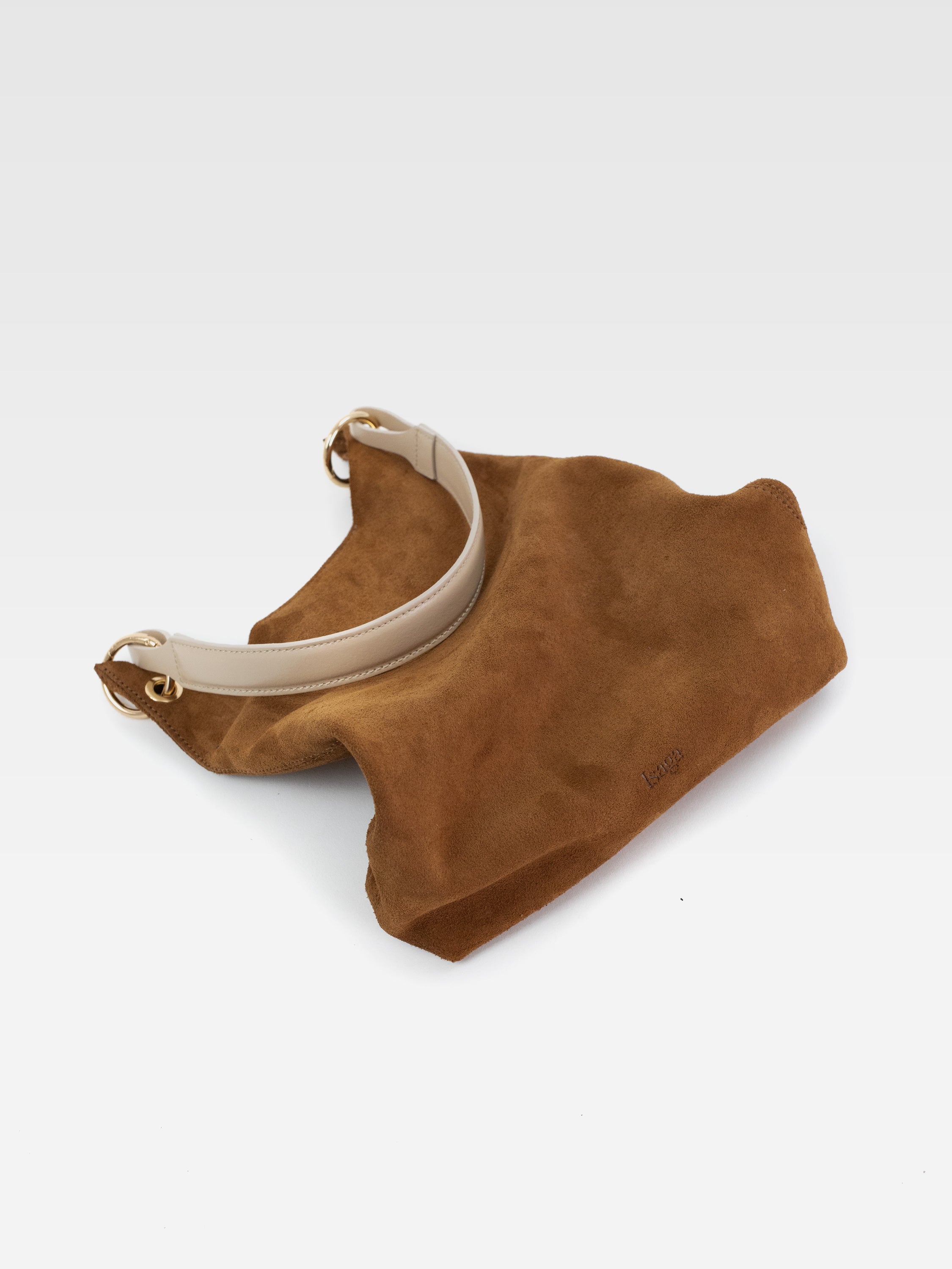 CLARA HONEY SUEDE HANDBAG