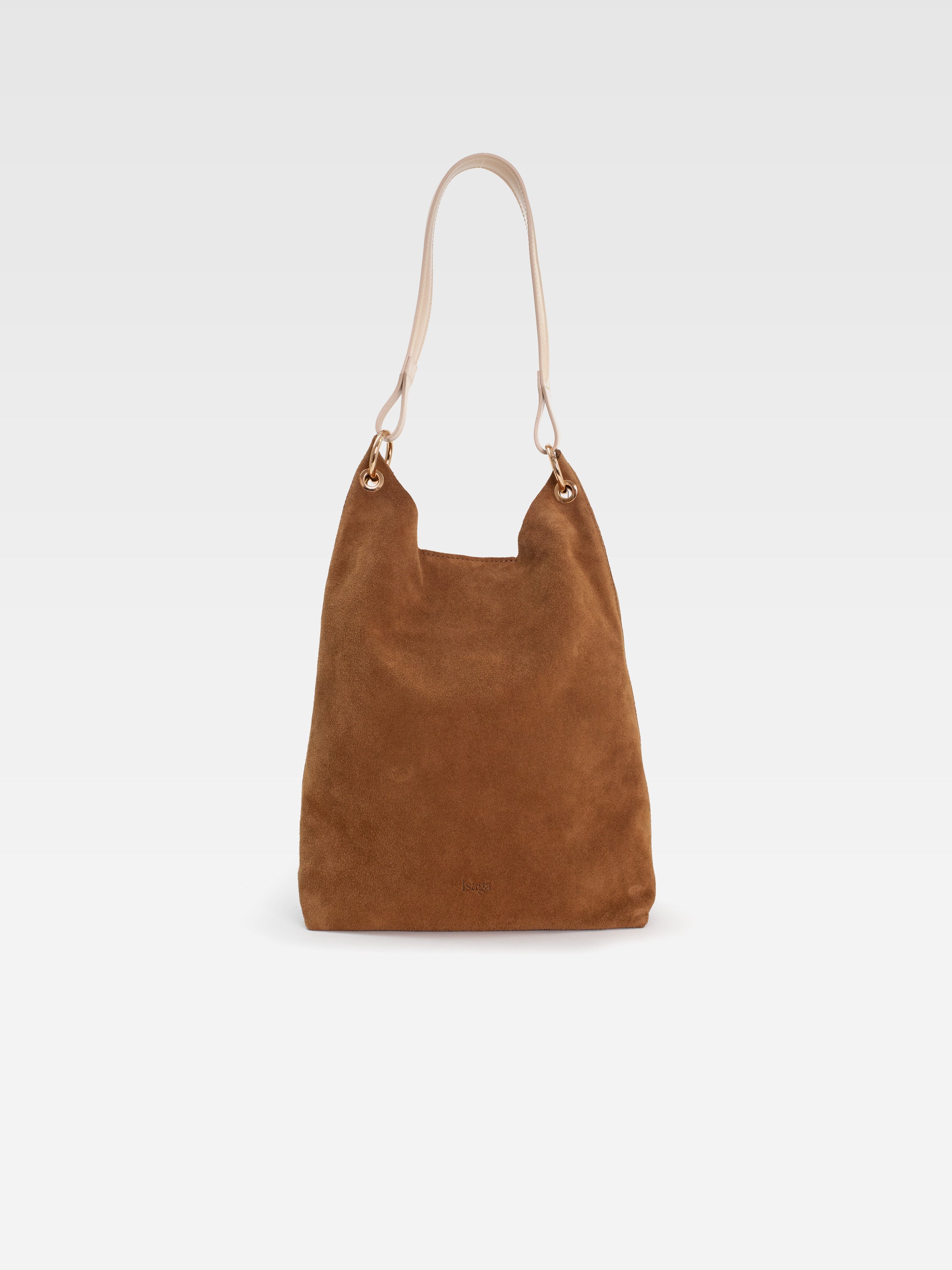 CLARA HONEY SUEDE HANDBAG