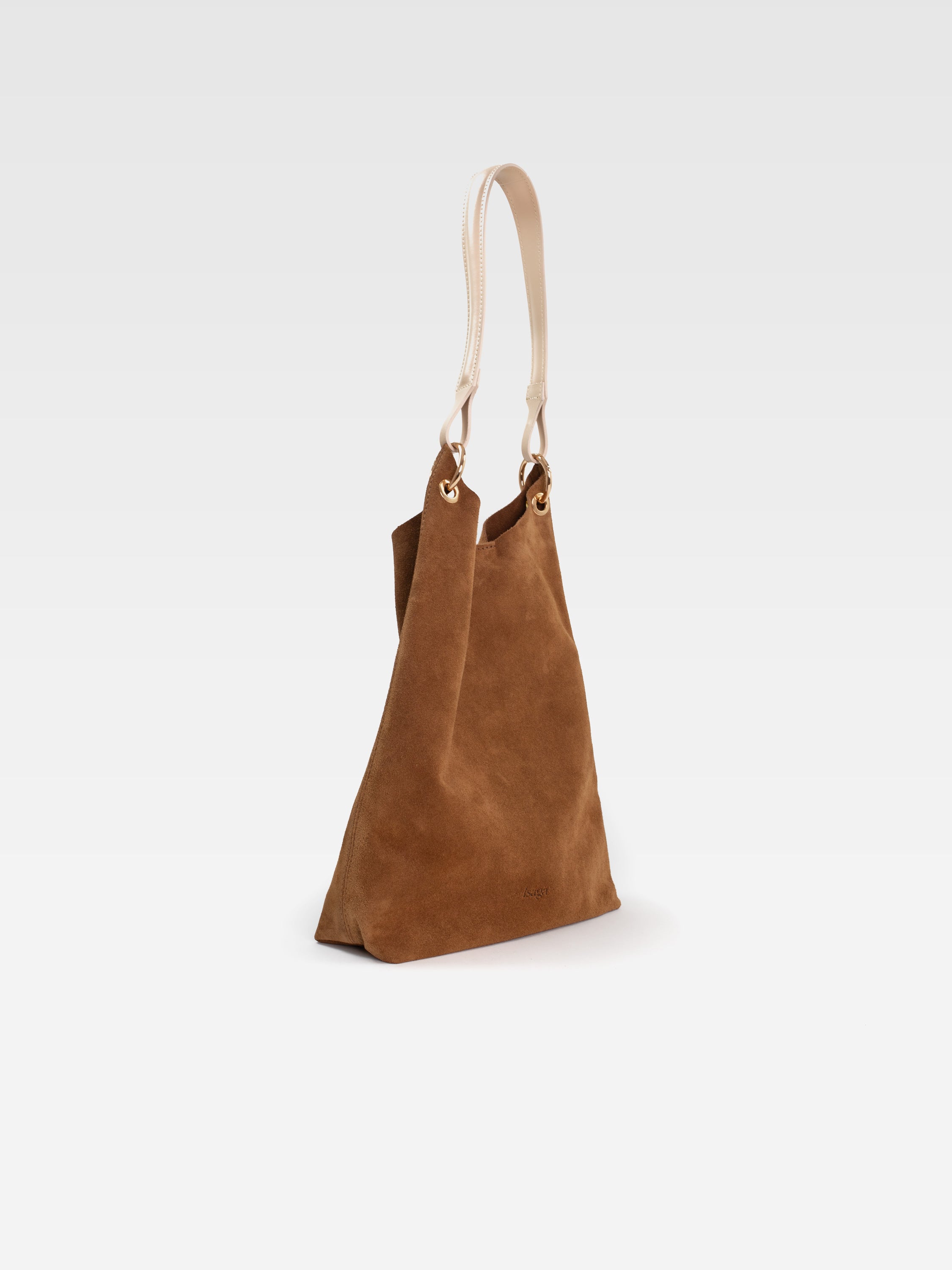 CLARA HONEY SUEDE HANDBAG