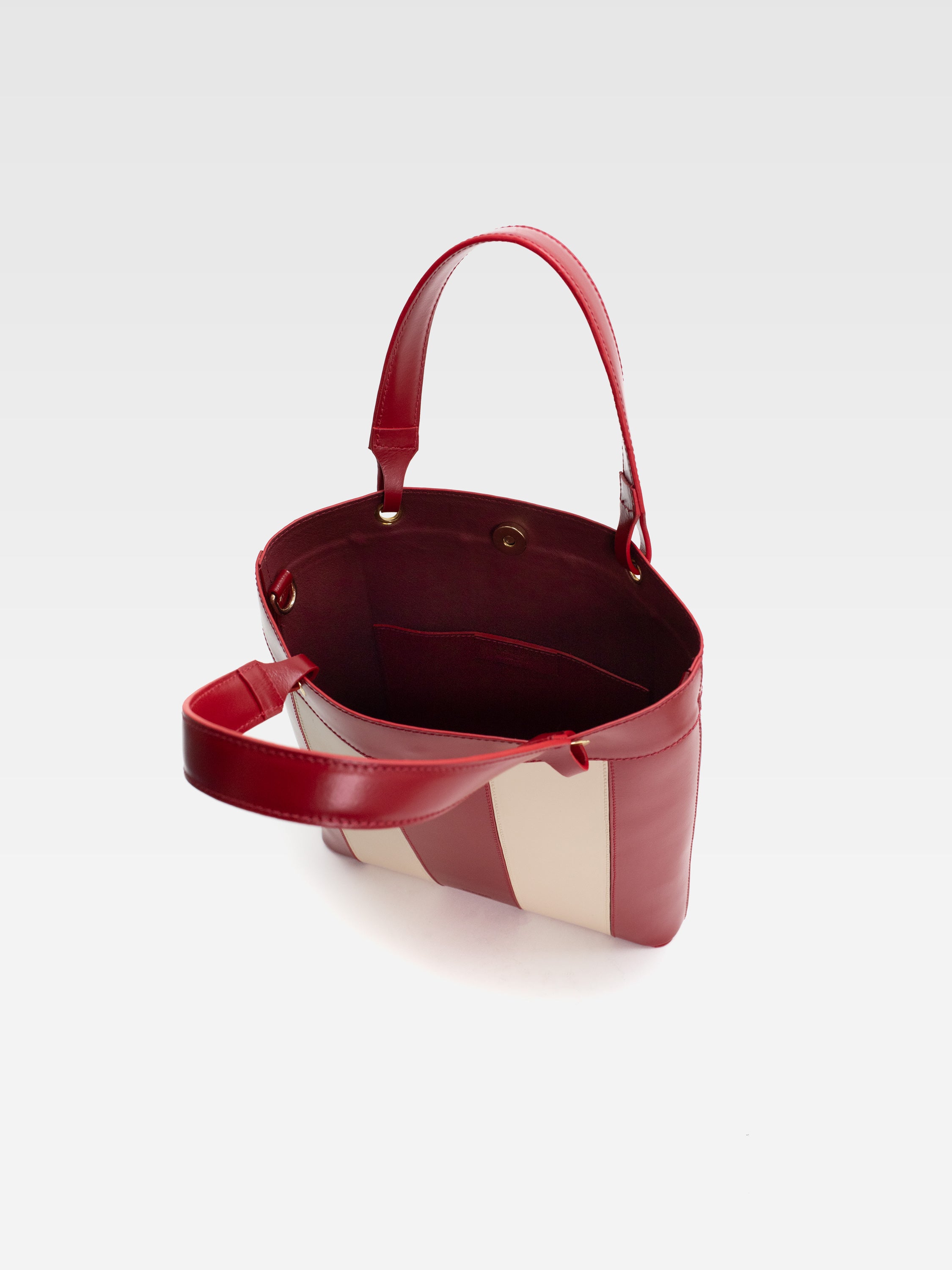 GISELLA HANDBAG RED STRIPES