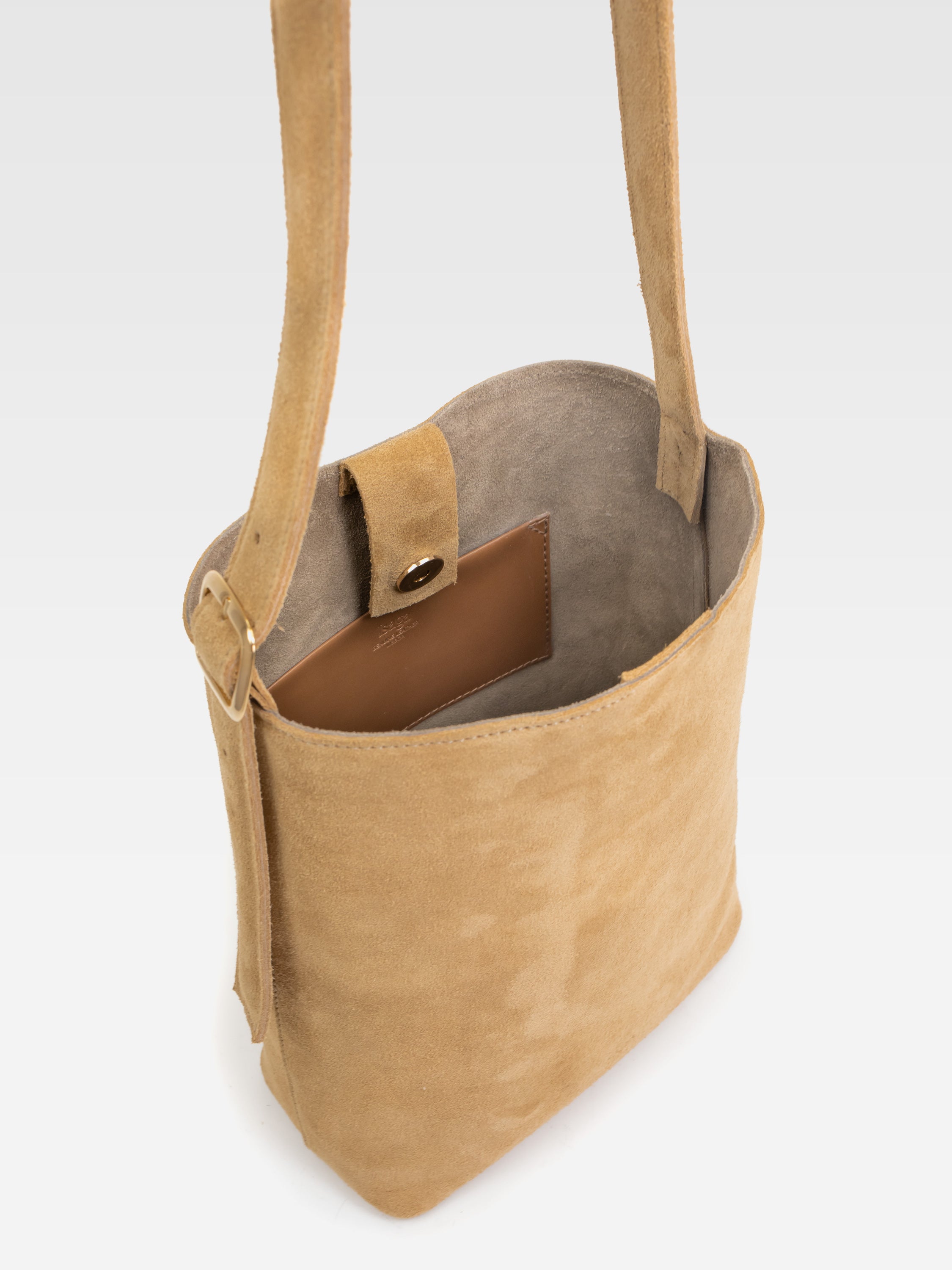 CLARA BROWN SUEDE HANDBAG