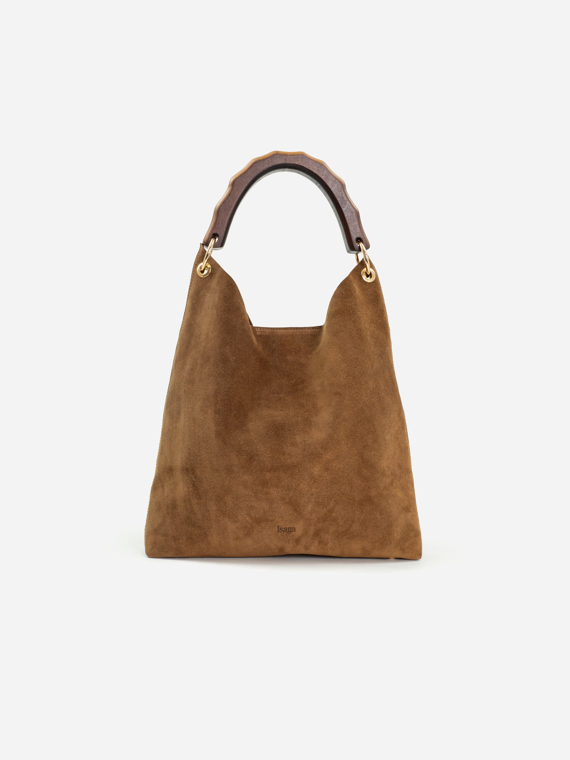 VITÓRIA CAMEL SUEDE HANDBAG