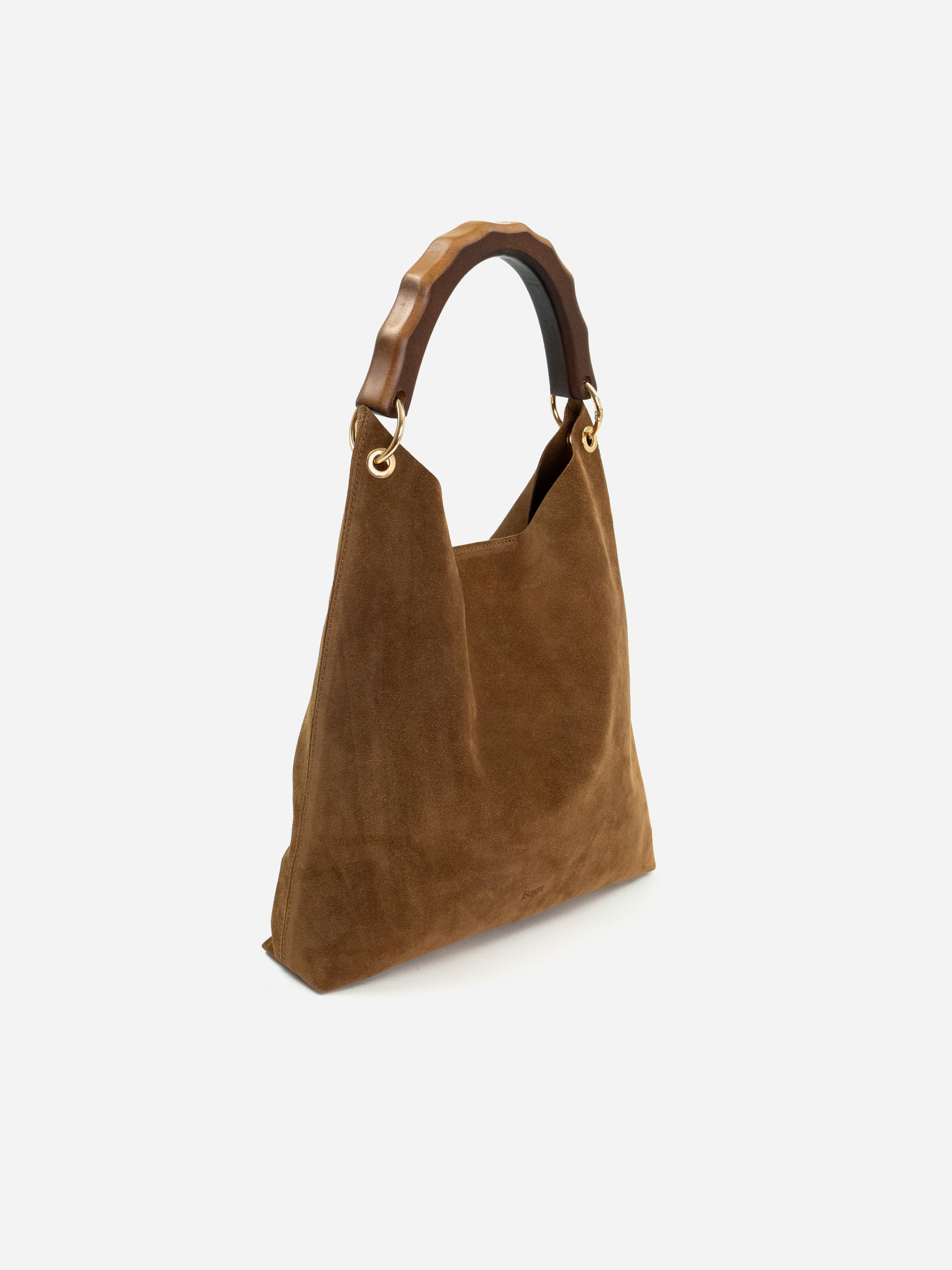 VITÓRIA CAMEL SUEDE HANDBAG