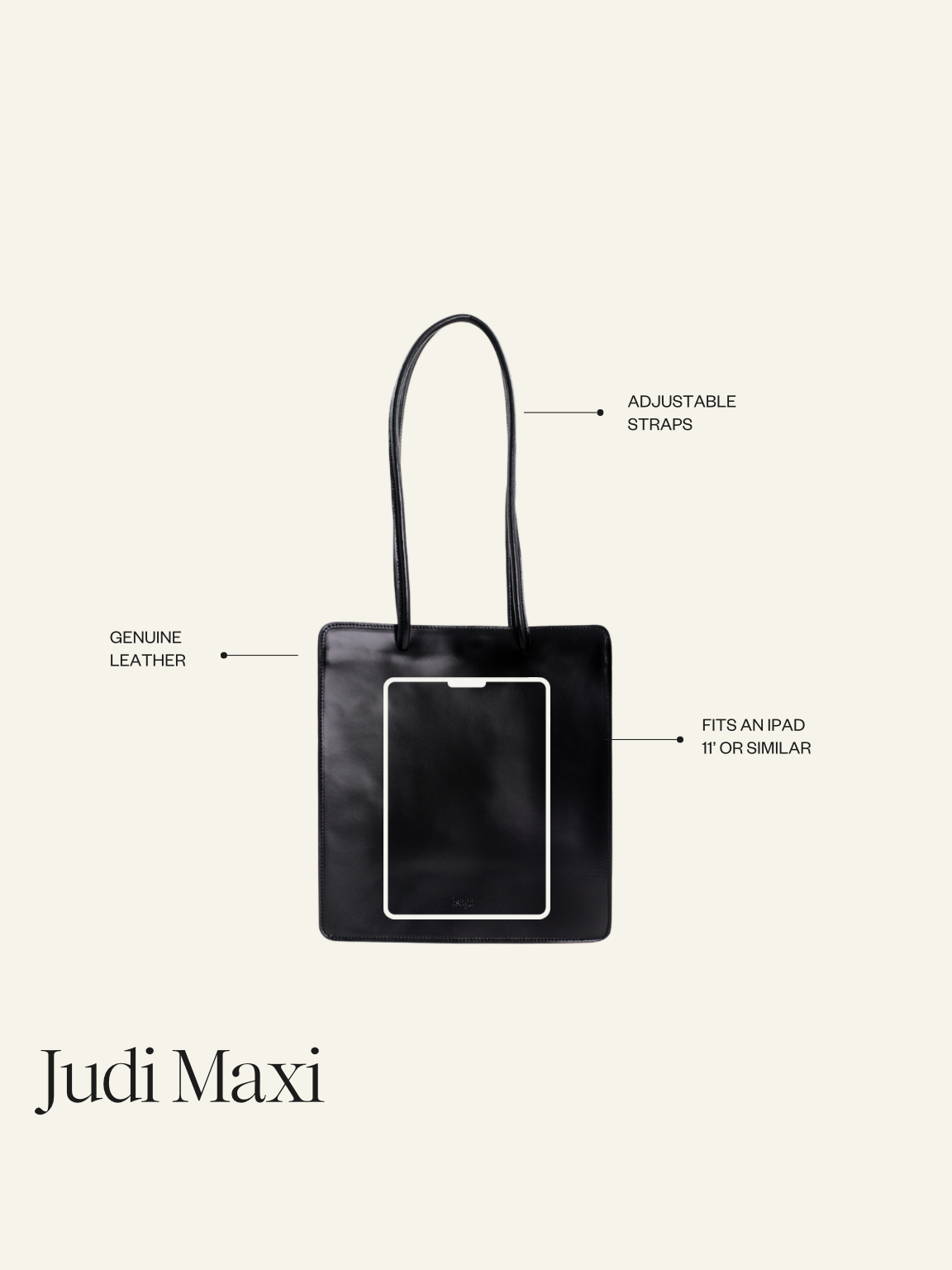 JUDI MAXI HAZELNUT HANDBAG