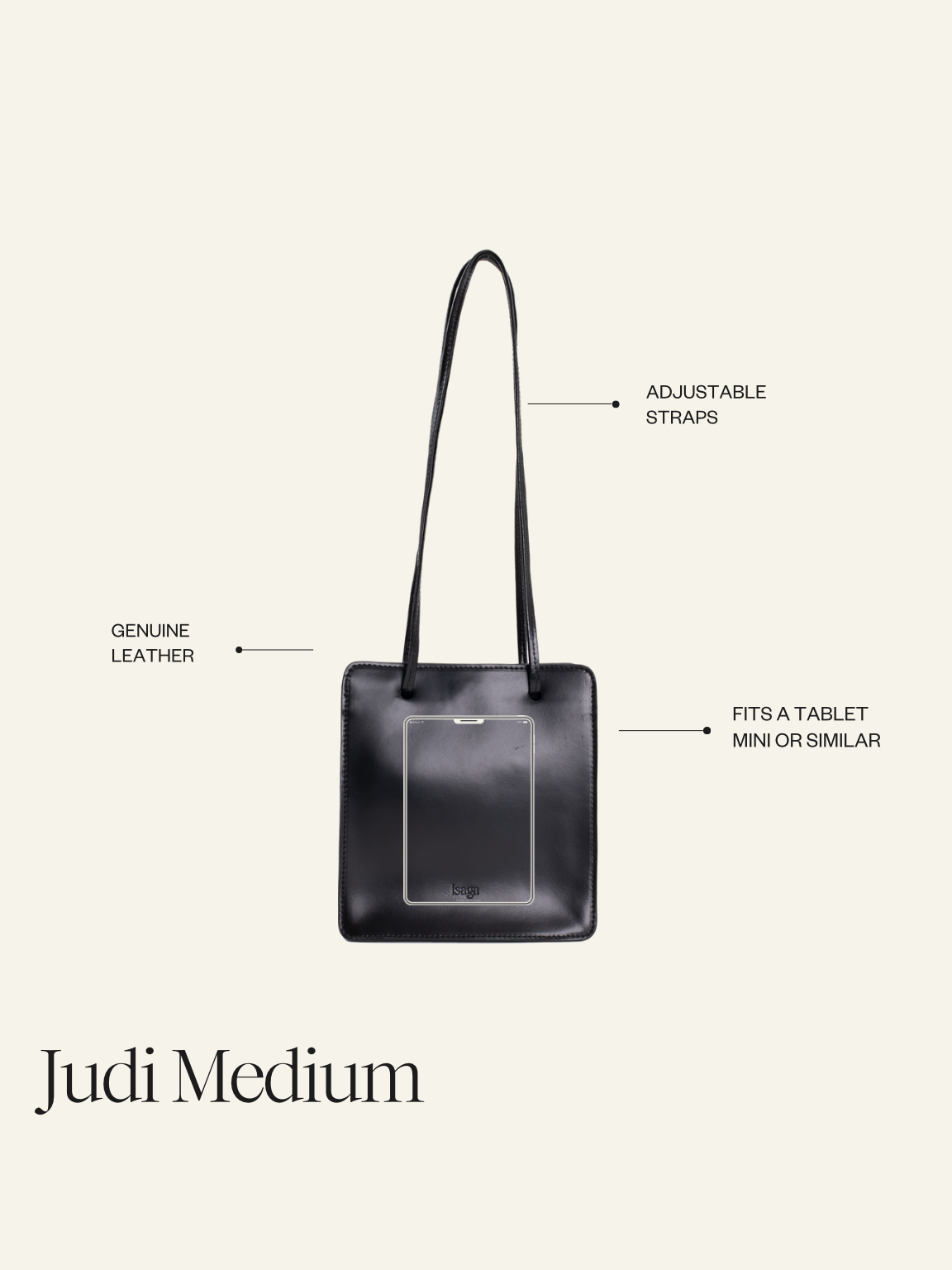JUDI MEDIUM HAZELNUT HANDBAG